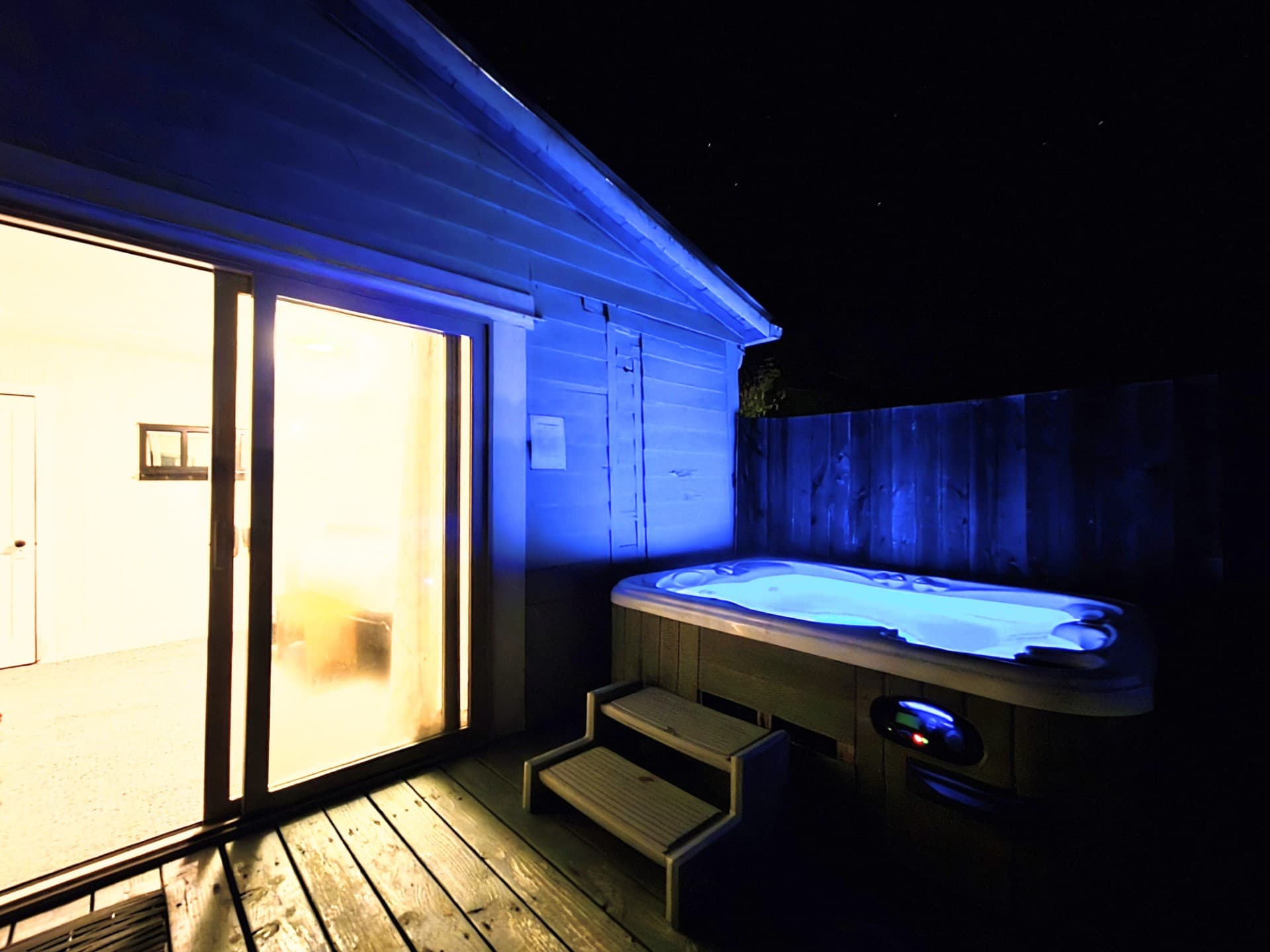 Hot tub at night